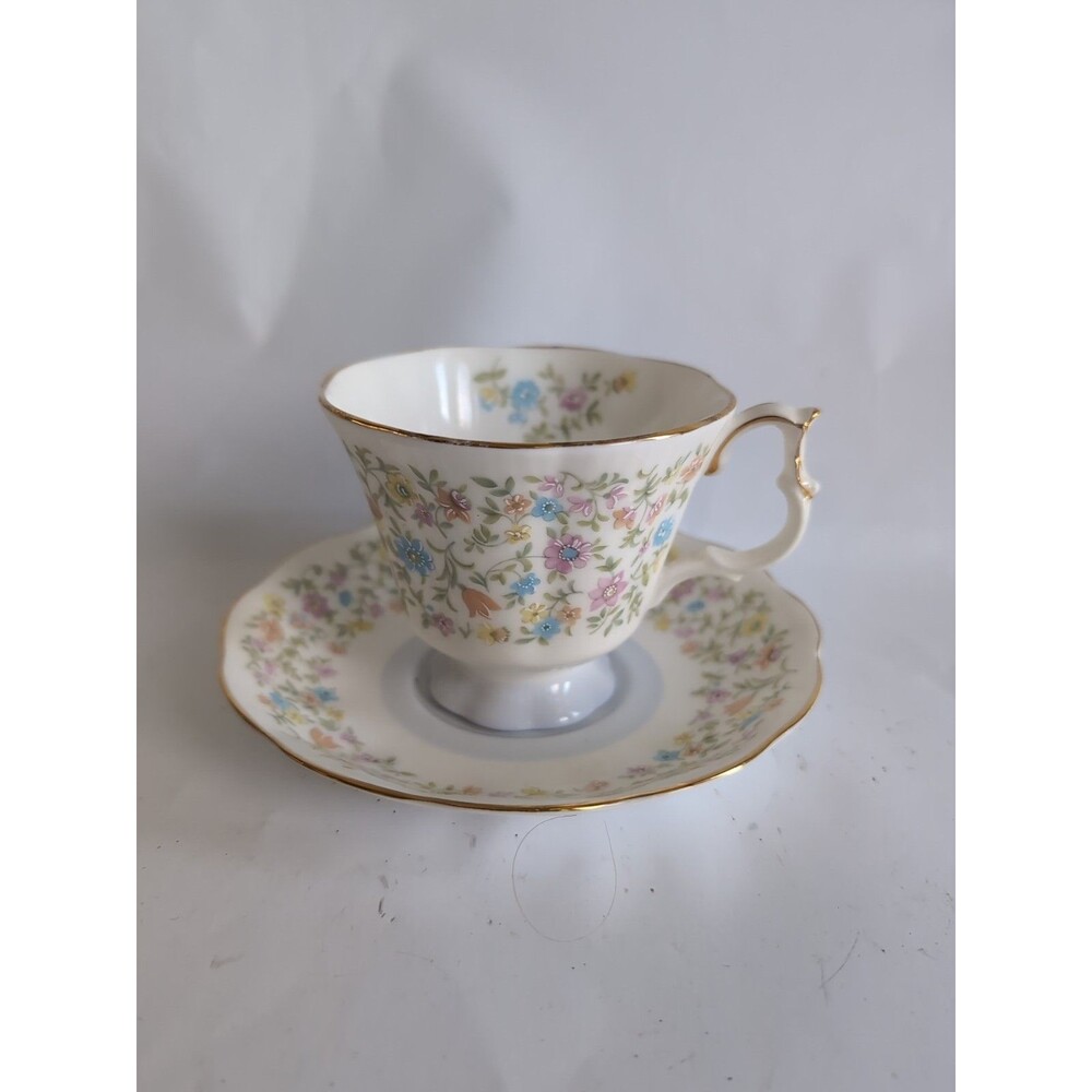 Royal Albert Tea Cup & Saucer Harmony Series Nocturne Blue England